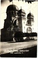 1940 Szatmárnémeti visszatért, Satu Mare; Görög keleti templom / Greek Orthodox church, photo (EB)