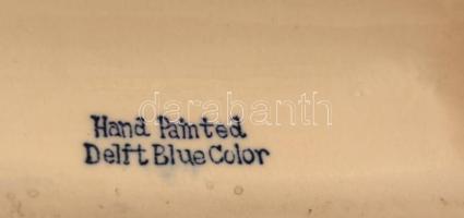 Delft BlueColor kislány és kisfiú, kézzel festett, jelzett, hibátlan, m:15 cm, h:14 cm