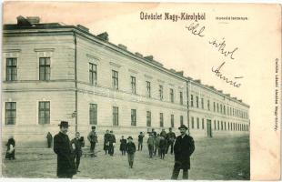 Nagykároly, Carei; Honvéd laktanya, kiadja Csókás László / barracks (EB)