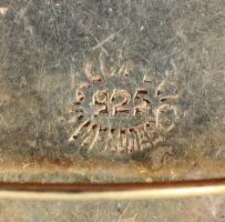 Ezüst (Ag.) bross, berakással, jelzett, 5×3 cm, bruttó 10,3 g