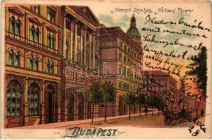 Budapest VIII. Nemzeti színház, litho (EK)