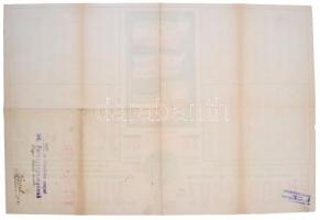 1933 Hungária zászlógyár, illusztrált falinaptár levélküldeményként feladva 47×32 cm