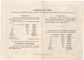 1952. "Harmadik Békekölcsön" nyereménykölcsön 50Ft-ról szárazpecséttel T:III