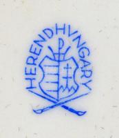 Herendi Viktória mintás áttört lámpa test és foglalat, kézzel festett, jelzett, hibátlan,  m:12 cm, ...