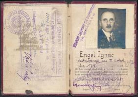 1937 Budapesti lakatos fényképes ipartestületi igazolványa / Industrial licence certificate 9×13 cm