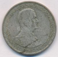 1930. 5P Ag "Horthy jobbra" T:2- patina Adamo P8