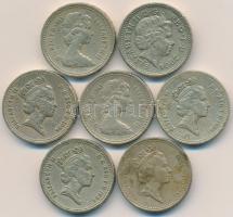 Nagy-Britannia 1983-2004. 1Ł (7x) T:2,2-
Great Britain 1983-2004. 1 Pound (7x) C:XF,VF