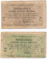 Szerb-Horvát-Szlovén Királyság / Maribor 1919. 10V + 20V T:III,III-
Kingdom of Serbs, Croats and Sl...