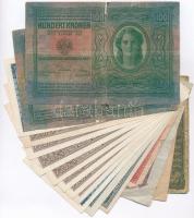19db-os vegyes magyar korona és pengő bankjegy tétel T:I--IV