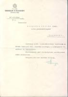 1942 Varga József miniszter, kémikus aláírása levélen