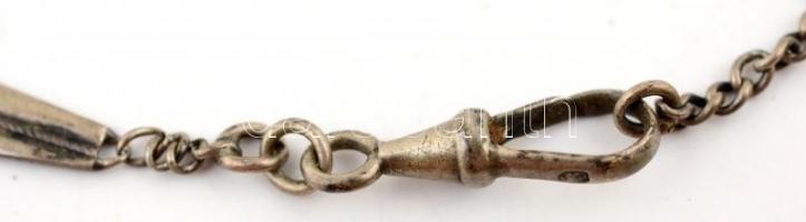 Ezüst(Ag) óralánc, jelzett, h: 26 cm, nettó: 4,6 g