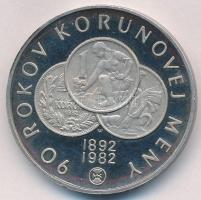 Csehszlovákia 1982. &quot;Érme és Érem Múzeum / 90 éves a korona pénzrendszer&quot; ezüstözött fém emlékérem. Szign.: C.I.Fodor (38mm) T:1- (PP) Czechslovakia 1982. &quot;Múzeum Mincí A Medaili / 90 Rokov Korunovej Meny 1892-1982&quot; silver plated metal medallion. Sign.: C.I.Fodor (38mm) C:AU (PP)