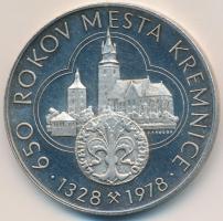 Csehszlovákia 1978. "Érme és Érem Múzeum / 650 éves a Körmöcbányai Verde" ezüstözött fém e...