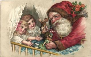 Christmas, Santa Claus, children, presents, G.O.M. 2989. litho (r)