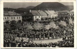 1940 Nagybánya, Baia Mare; bevonulás / entry of the Hungarian troops, So. Stpl (EK)