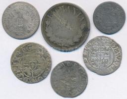 6db-os vegyes rossz minőségű magyar és külföldi ezüstpénz tétel, közte Ausztria 1868. 10kr Ag "...