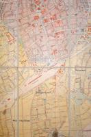 1930 Debrecen város térképe, kiadja a M. kir. Állami Térképészet, papír-vászon, sérült 86×91 cm