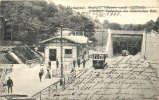 Budapest XII. Zugliget, villamos vasúti végállomás, kiadja J. Schwarz