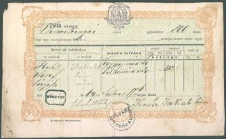 1864 Marhalevél "Högyész mezőváros"