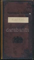 1933 Bp., Tanulmányi értesítő izraelita vallású reáliskolai tanuló számára, illetékbélyegekkel