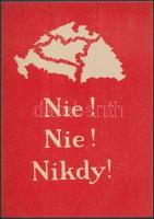 1920 Jeges Ernő: "Nie! Nie! Nikdy!" szlovák nyelvű irredenta szórólap.