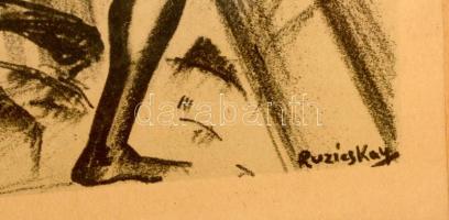 Ruzicskay György (1896-1993): Illusztráció a Szerelemkeresőből, algrafia, papír, jelzett az algrafiá...