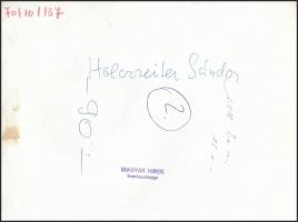 1970 Holczreiter Sándor súlyemelő (1946-1999). Sajtófotó a Magyar Hírek Szerkesztőségének pecsétjéve...