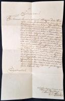 1823 báró Vásárosnaményi báró Eötvös Ignác  alkancellárnak salgótarjáni tiszttartójától írt levél, m...