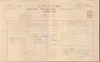 1879 Marhalevél "Pilis község 1856"