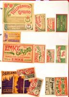 cca 1900-1960 Magyar gyufacímke gyűjtemény, kb. 900 db, ebből kb. 300 db 1945 előtti, köztük sok rit...