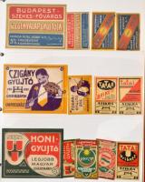 cca 1900-1960 Magyar gyufacímke gyűjtemény, kb. 900 db, ebből kb. 300 db 1945 előtti, köztük sok rit...
