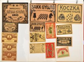cca 1900-1960 Magyar gyufacímke gyűjtemény, kb. 900 db, ebből kb. 300 db 1945 előtti, köztük sok rit...