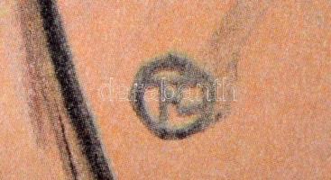 Henri de Toulouse-Lautrec (1864-1901): Hölgyek sétája. Nyomat, papír, jelzett a nyomaton, 31x22 cm