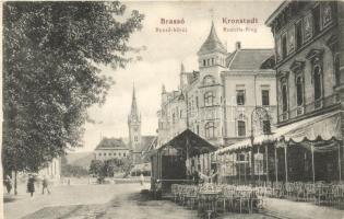 Brassó, Brasov, Kronstadt; Rezső körút, vendéglő terasza / street, restaurants terrace