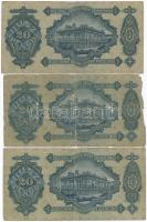 1930. 20P (3x) T:III,III-