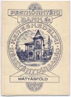 Mátyásföld 1942. &quot;Pestkörnyéki Bank és Kereskedelmi Részvénytársaság - Mátyásföld&quot; betétkönyv, bejegyzésekkel