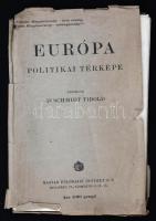 cca 1941 Európa politikai térképe, a borítón irredenta idézettel, Dr. Schmidt Tibold, Budapest, Magy...