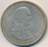 1930. 5P Ag "Horthy jobbra" T:2,2- Adamo P8