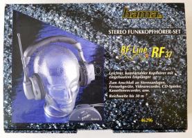 Hama RF-37 vezeték nélküli stereó fülhallgató, eredeti dobozában, nem kipróbált, 20×29 cm