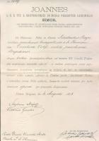 1888 Csernoch János hercegprímás aláírása Simor János papírján