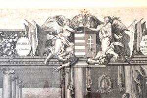 cca 1800 A magyar nép allegorikus jellemzése;
III. Károly (1685-1740) magyar király trónoló alakja ...