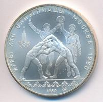 Szovjetunió 1980. 10R Ag &quot;Moszkvai Olimpia 1980 - Birkózás&quot; T:BU Soviet Union 1980. 10 Rubles Ag &quot;Moscow Olympics 1980 - Wrestling&quot; C:BU