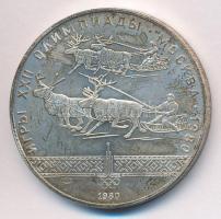 Szovjetunió 1980. 10R Ag &quot;Moszkvai Olimpia 1980 - Rénszarvas verseny&quot; T:2 patina Soviet Union 1980. 10 Rubles Ag &quot;Moscow Olympics 1980 - Reindeer racing&quot; C:XF patina