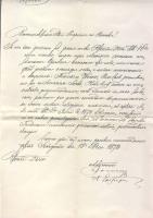 1870 Simor János hercegprímás aláírása levélen