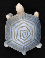 Aquincumi teknősbéka, kézzel festett, jelzett, hibátlan, h:5,5 cm