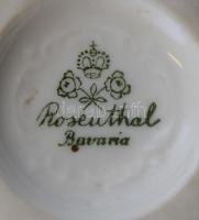 Rosenthal játszó kis cica, kézzel festett, jelzett, hibátlan, m:6 cm