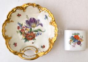 Német porcelán tétel, hibátlanok, jelzettek, összesen:4 db