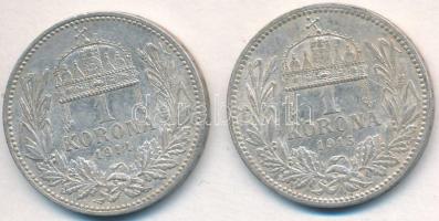 1914-1915KB 1K Ag "Ferenc József" (2x) T:2,2-