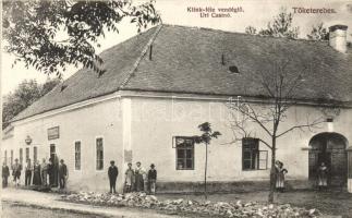 Tőketerebes, Trebisov; Klink-féle vendéglő, úri kaszinó, kiadja Halász Sándor / inn, casino