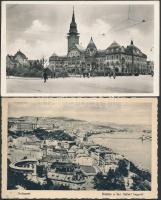 18 db RÉGI történelmi magyar városképes lap, vegyes minőség / 18 old historical Hungarian town-view postcards, mixed quality